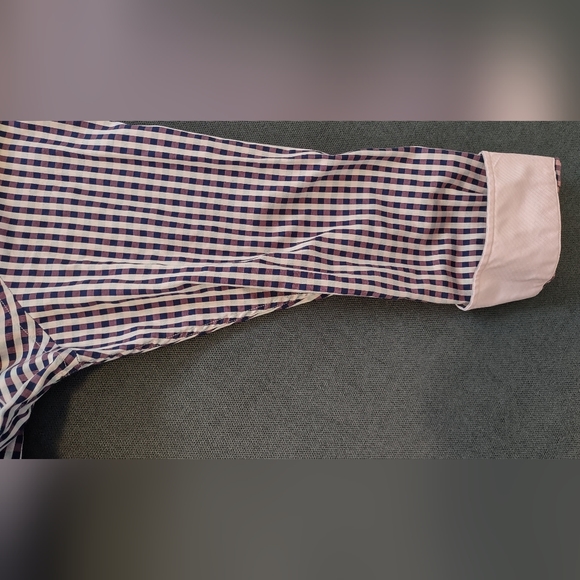 Johnston & Murphy Men's Purple White Plaid Button down Shirt Size M - Picture 7 of 11